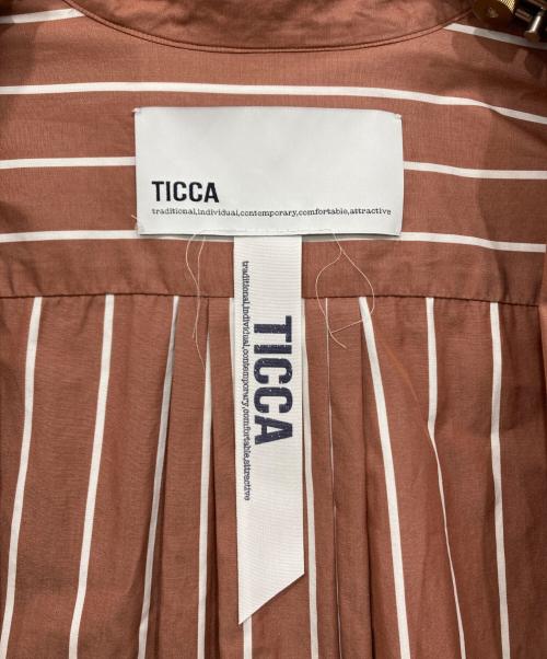 ticca（ティッカ）TICCA (ティッカ) スクエアビッグシャツワンピース ブラウン サイズ:Freeの古着・服飾アイテム