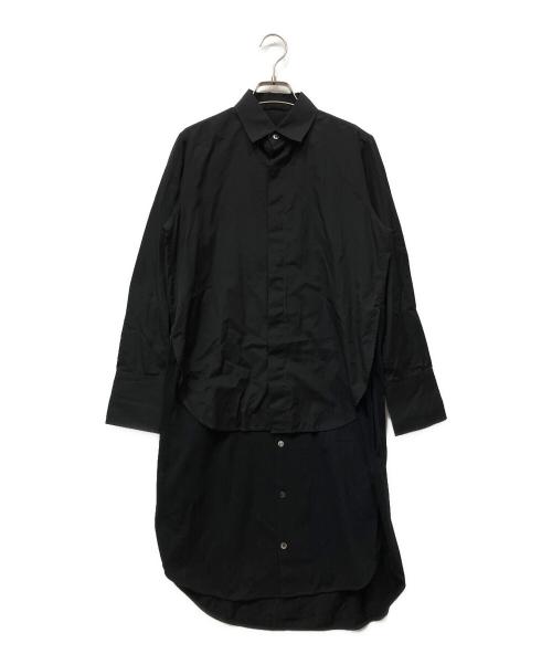GROUND Y（グラウンドワイ）GROUND Y (グラウンドワイ) Layered Long Shirt One-piece ブラック サイズ:1の古着・服飾アイテム