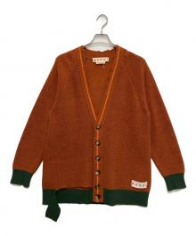 MARNI（マルニ）の古着「Vネックカーディガン」｜ブラウン×グリーン