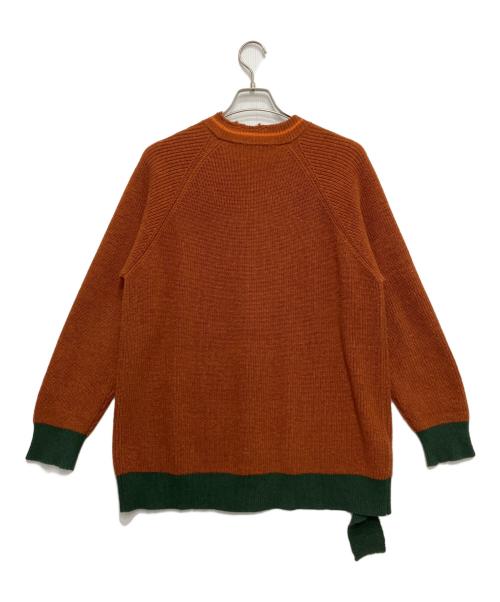 MARNI（マルニ）MARNI (マルニ) Vネックカーディガン ブラウン×グリーン サイズ:38の古着・服飾アイテム