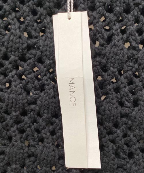 MANOF（マノフ）MANOF (マノフ) クロシェライクニット ブラック サイズ:Fの古着・服飾アイテム
