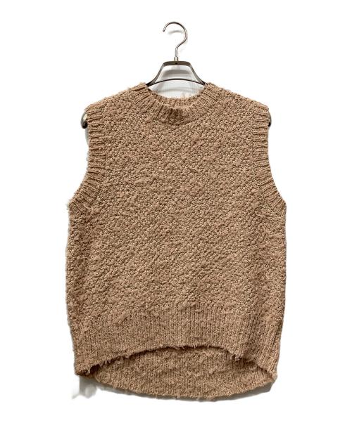 machatt（マチャット）machatt (マチャット) チュールヤーンニットベスト ベージュ サイズ:Ｆの古着・服飾アイテム