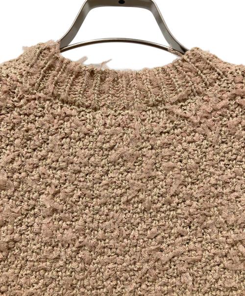 machatt（マチャット）machatt (マチャット) チュールヤーンニットベスト ベージュ サイズ:Ｆの古着・服飾アイテム