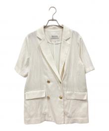 Mystrada（マイストラーダ）の古着「リネン半袖ジャケット」｜ホワイト