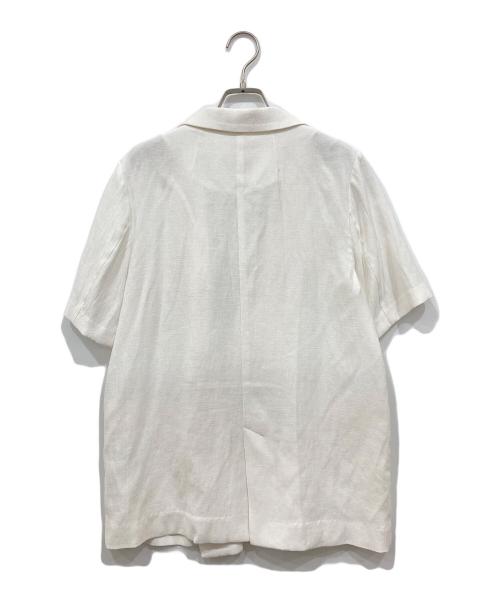 Mystrada（マイストラーダ）Mystrada (マイストラーダ) リネン半袖ジャケット ホワイト サイズ:38の古着・服飾アイテム
