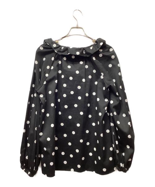 UNITED ARROWS（ユナイテッドアローズ）UNITED ARROWS (ユナイテッドアローズ) C ギャザーフリル リボンブラウス ブラック サイズ:36の古着・服飾アイテム