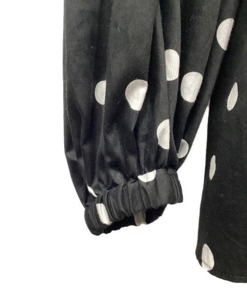 UNITED ARROWS（ユナイテッドアローズ）UNITED ARROWS (ユナイテッドアローズ) C ギャザーフリル リボンブラウス ブラック サイズ:36の古着・服飾アイテム