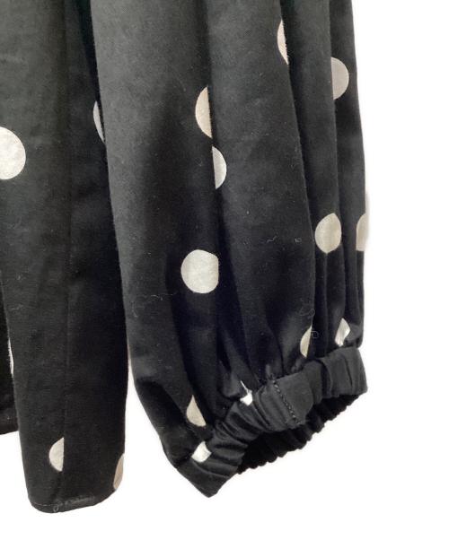 UNITED ARROWS（ユナイテッドアローズ）UNITED ARROWS (ユナイテッドアローズ) C ギャザーフリル リボンブラウス ブラック サイズ:36の古着・服飾アイテム