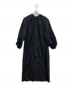 MM6 Maison Margielaエムエムシックスメゾンマルジェラ）の古着「ギャザーネックワンピース」｜ブラック