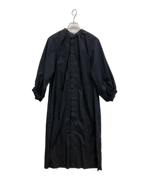 MM6 Maison Margiela（エムエムシックスメゾンマルジェラ）MM6 Maison Margiela (エムエムシックスメゾンマルジェラ) ギャザーネックワンピース ブラック サイズ:36の古着・服飾アイテム