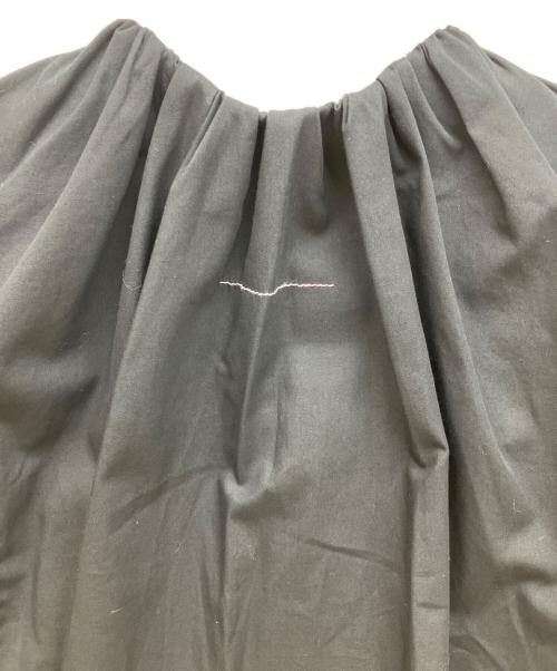 MM6 Maison Margiela（エムエムシックスメゾンマルジェラ）MM6 Maison Margiela (エムエムシックスメゾンマルジェラ) ギャザーネックワンピース ブラック サイズ:36の古着・服飾アイテム