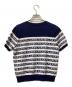 LAUREN RALPH LAUREN (ローレンラルフローレン) ロゴボーダーS/Sニット ネイビー サイズ:M：6000円