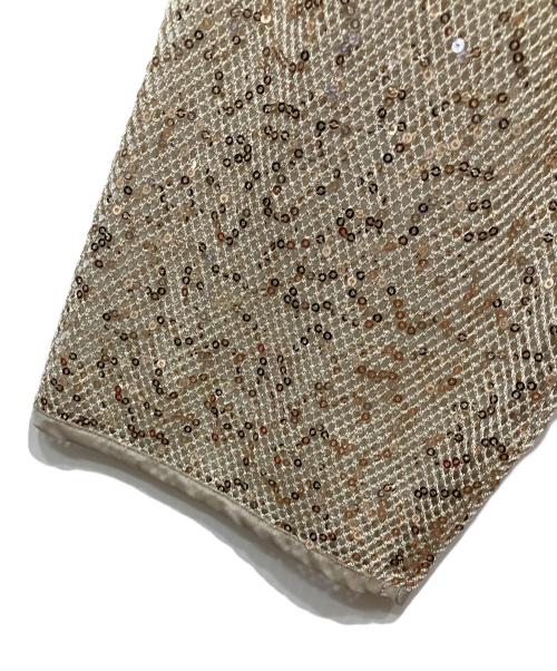 journal standard L'essage（ジャーナルスタンダード レサージュ）journal standard L'essage (ジャーナルスタンダード レサージュ) スパンコールロングスリーブブラウス ベージュ サイズ:FREEの古着・服飾アイテム