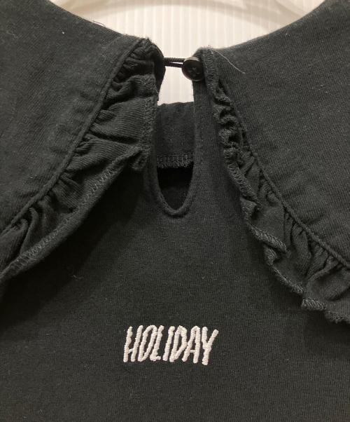 holiday（ホリデー）HOLIDAY (ホリデー) SUPER FINE DRY PURITAN COLLAR L/S TOPS ブラック サイズ:XLの古着・服飾アイテム