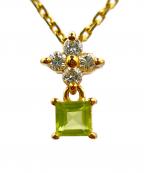 TASAKIタサキ）の古着「Peridot × Diamond Necklace/ペリドット×ダイヤモンド ネックレス/K18YG 」
