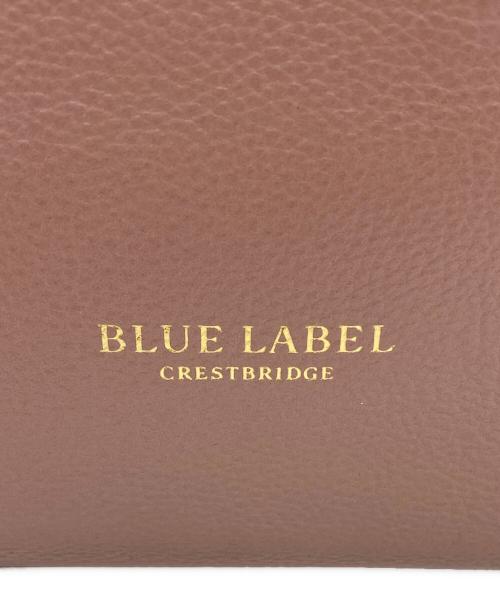 BLUE LABEL CRESTBRIDGE（ブルーレーベルクレストブリッジ）BLUE LABEL CRESTBRIDGE (ブルーレーベルクレストブリッジ) メタルハンドルレザースクエアトートバッグ ピンクの古着・服飾アイテム