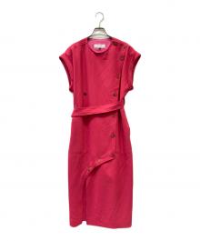 LE CIEL BLEU（ルシェルブルー）の古着「Linen Look Utility Dress」｜ピンク