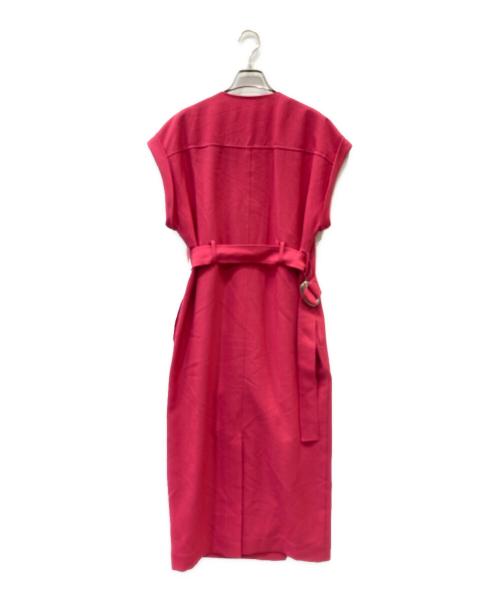LE CIEL BLEU（ルシェルブルー）LE CIEL BLEU (ルシェルブルー) Linen Look Utility Dress ピンク サイズ:36の古着・服飾アイテム