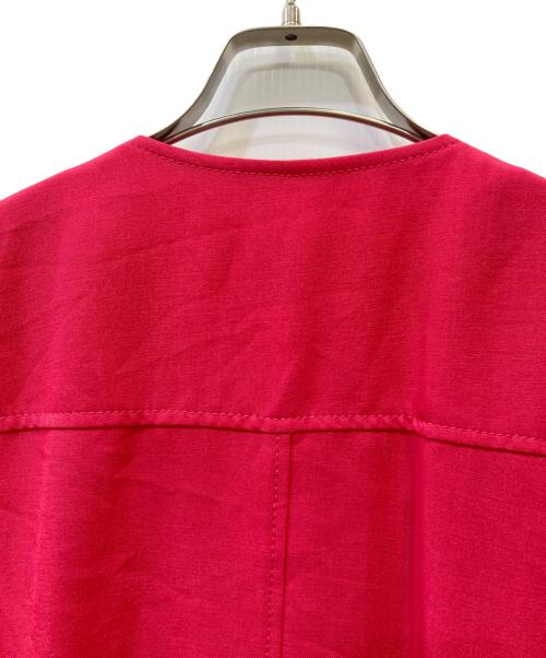 LE CIEL BLEU（ルシェルブルー）LE CIEL BLEU (ルシェルブルー) Linen Look Utility Dress ピンク サイズ:36の古着・服飾アイテム