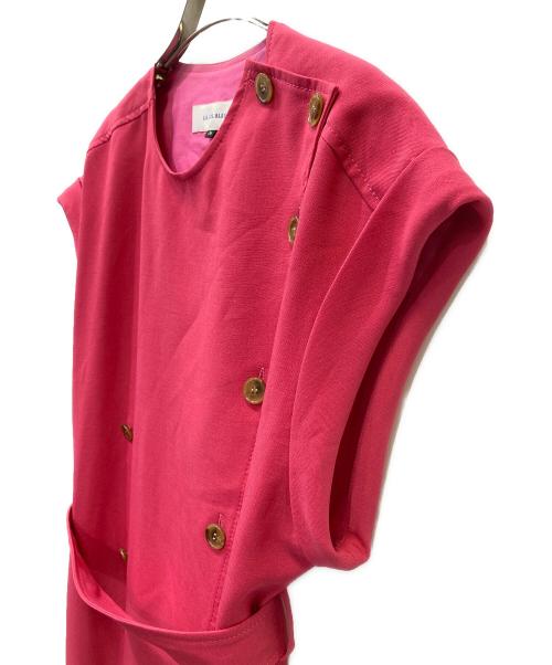 LE CIEL BLEU（ルシェルブルー）LE CIEL BLEU (ルシェルブルー) Linen Look Utility Dress ピンク サイズ:36の古着・服飾アイテム