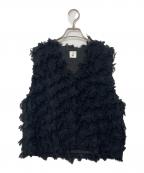 6(ROKU) BEAUTY&YOUTHロク ビューティーアンドユース）の古着「フリンジジャカード ベスト」｜ブラック