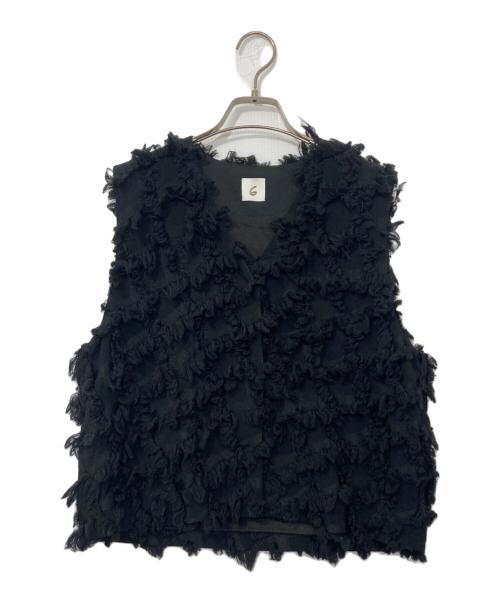 6(ROKU) BEAUTY&YOUTH（ロク ビューティーアンドユース）6(ROKU) BEAUTY&YOUTH (ロク ビューティーアンドユース) フリンジジャカード ベスト ブラック サイズ:-の古着・服飾アイテム
