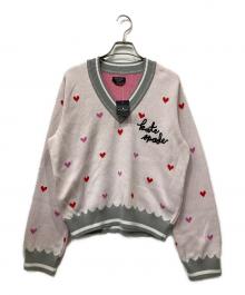 Kate Spade（ケイトスペード）の古着「バレンタインデー セーター」｜ライトピンク