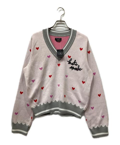 Kate Spade（ケイトスペード）Kate Spade (ケイトスペード) バレンタインデー セーター ライトピンク サイズ:Mの古着・服飾アイテム