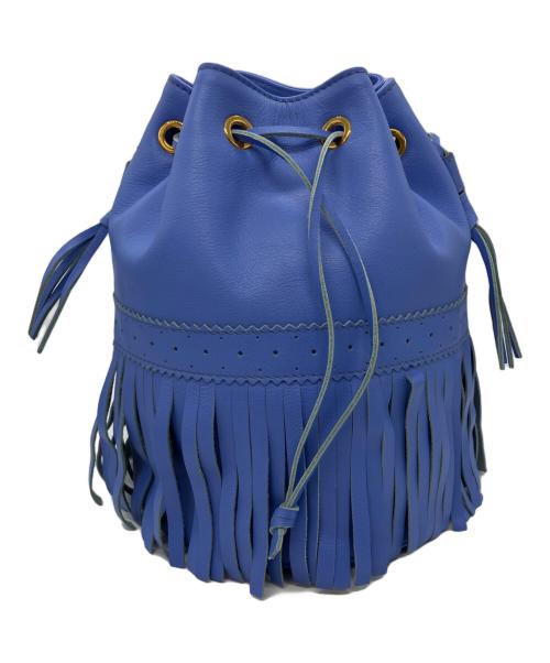 J&M DAVIDSON（ジェイ＆エム デヴィッドソン）J&M DAVIDSON (ジェイ＆エム デヴィッドソン) フリンジ カーニバルショルダーバッグM ブルーの古着・服飾アイテム