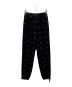 TICCA（ティッカ）の古着「フラワーエンブロイダリーベロアパンツ」｜ブラック