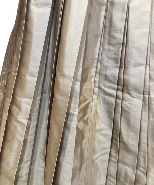 DRAWER（ドゥロワー）DRAWER (ドゥロワー) タフタプリーツスカート ブラウン サイズ:36の古着・服飾アイテム