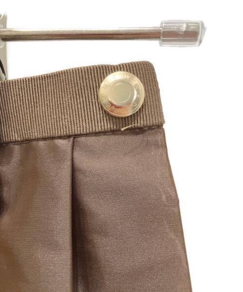 DRAWER（ドゥロワー）DRAWER (ドゥロワー) タフタプリーツスカート ブラウン サイズ:36の古着・服飾アイテム