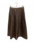 DRAWER（ドゥロワー）の古着「タフタプリーツスカート」｜ブラウン