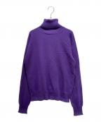 BLAMINKブラミンク）の古着「カシミヤタートルネックニット」｜パープル