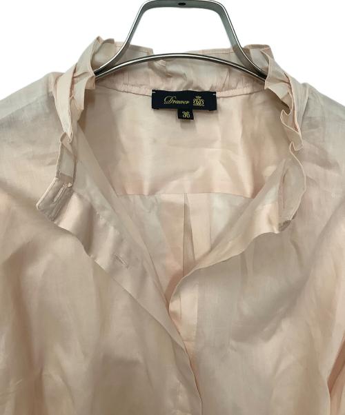 DRAWER（ドゥロワー）Drawer (ドゥロワー) フリルスタンドブラウス ピンク サイズ:36の古着・服飾アイテム