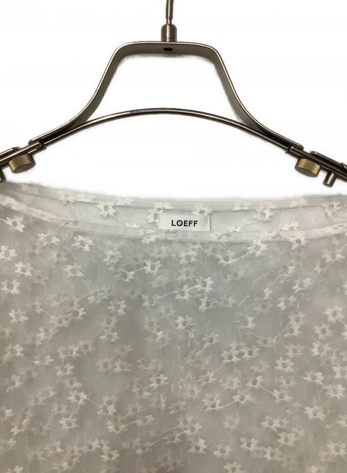 LOEFF（ロエフ）LOEFF (ロエフ) シアー エンブロイダリーブラウス ホワイト サイズ:-の古着・服飾アイテム