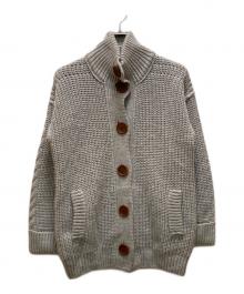 Chloe（クロエ）の古着「アルパカブレンド スタンドカラーニットジャケット」｜グレー