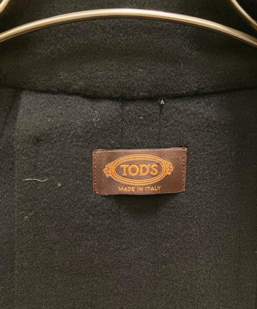TOD'S（トッズ）TOD'S (トッズ) ラブレザートリミング ポンチョ ブラック サイズ:38の古着・服飾アイテム