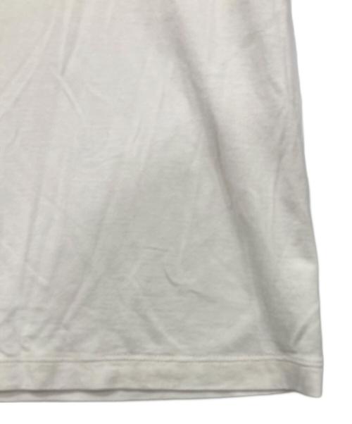 CELINE（セリーヌ）CELINE (セリーヌ) ロゴプリントリンガーTシャツ ホワイト×ネイビー サイズ:Mの古着・服飾アイテム