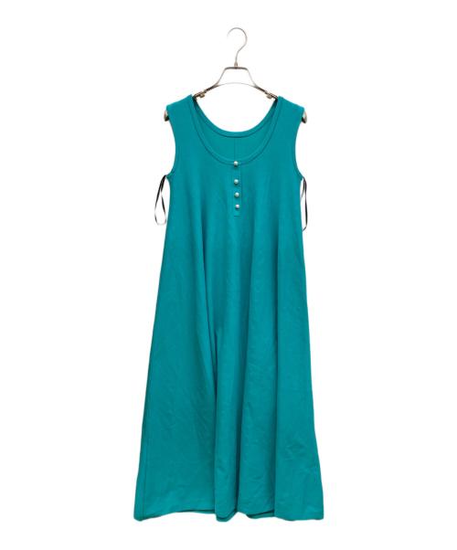 GRACE CLASS（グレースクラス）GRACE CLASS (グレースクラス) ニットAラインサーキュラーワンピース ブルー サイズ:36の古着・服飾アイテム