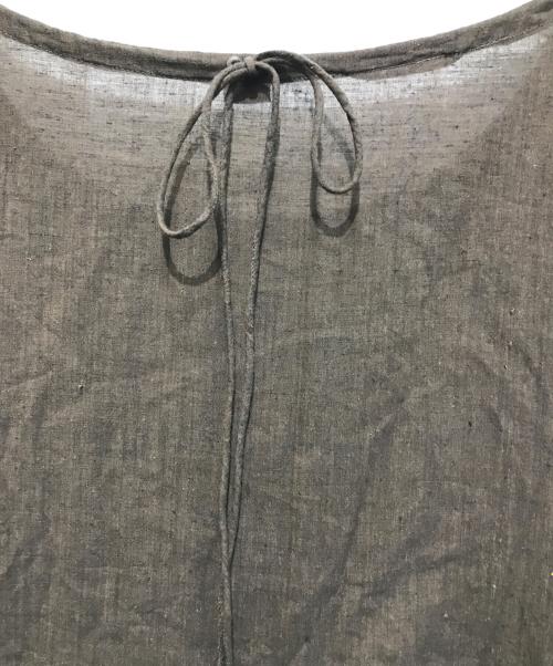 45R（フォーティファイブ・アール）45R (フォーティファイブ・アール) インドカディのプリーツドレス ブラウン サイズ:Fの古着・服飾アイテム