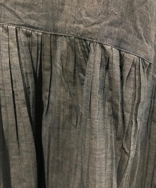 45R（フォーティファイブ・アール）45R (フォーティファイブ・アール) インドカディのプリーツドレス ブラウン サイズ:Fの古着・服飾アイテム