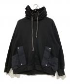 A.F ARTEFACTエーエフ アーティファクト）の古着「BOMBERHEAT MILITARY HOODIE」｜ブラック