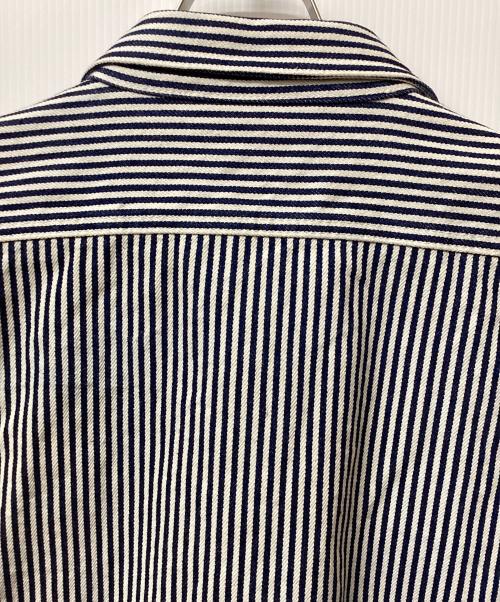 STUDIO D'ARTISAN（ステュディオダルチザン）STUDIO D'ARTISAN (ステュディオダルチザン) 14ozヒッコリーワークシャツ ネイビー サイズ:40の古着・服飾アイテム