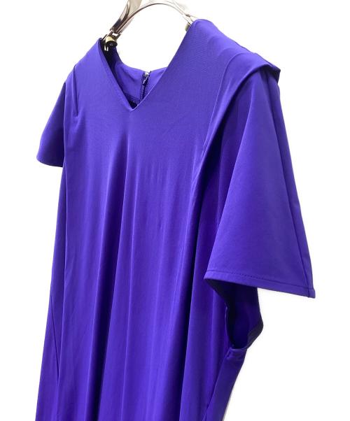 icB（アイシービー）icB (アイシービー) マットスキューバ ワンピース ブルー サイズ:Sの古着・服飾アイテム
