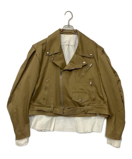 Midorikawa（ミドリカワ）Midorikawa (ミドリカワ) レイヤードコットンダブルジャケット ブラウン サイズ:FREEの古着・服飾アイテム