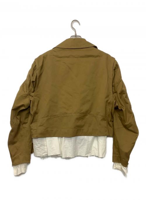 Midorikawa（ミドリカワ）Midorikawa (ミドリカワ) レイヤードコットンダブルジャケット ブラウン サイズ:FREEの古着・服飾アイテム