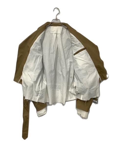 Midorikawa（ミドリカワ）Midorikawa (ミドリカワ) レイヤードコットンダブルジャケット ブラウン サイズ:FREEの古着・服飾アイテム