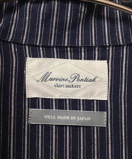 Marvine Pontiak Shirt Makers（マーヴィンポンティアックシャツメイカーズ）Marvine Pontiak Shirt Makers (マーヴィンポンティアックシャツメイカーズ) 3 Button Shirt Jacket(３ボタンシャツジャケット) ネイビー サイズ:Freeの古着・服飾アイテム