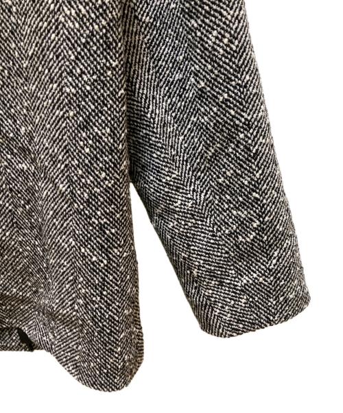 Bluelea（ブルレア）BLUELEA (ブルレア) ツイードダブルジャケット ホワイト×ブラック サイズ:Freeの古着・服飾アイテム